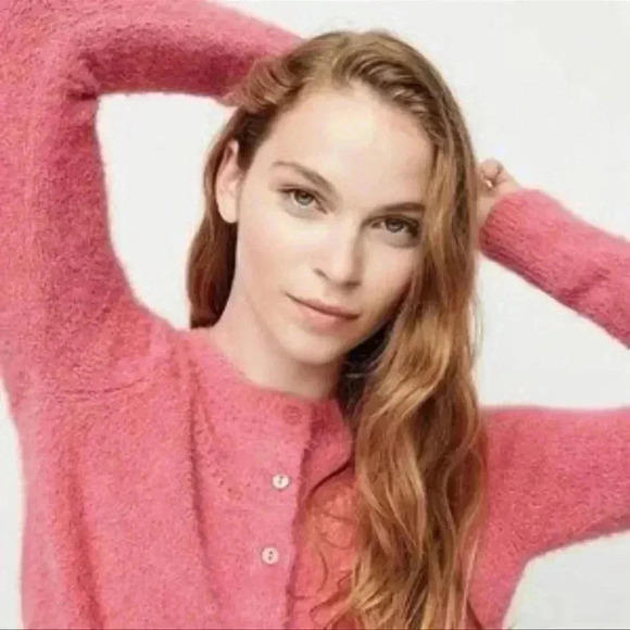 J. Crew The Reeds Fuzzy Knit Long Sleeve Button‎ Cardigan Sweater size xs - Picture 3 of 10